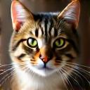 穏やかな表情の茶トラ猫
